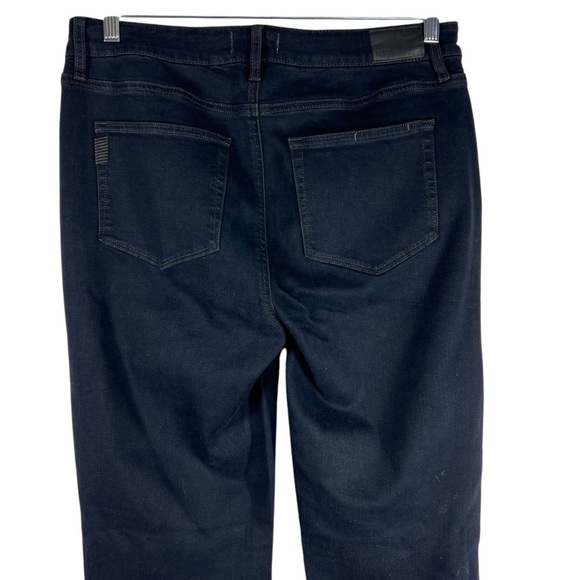 PAIGE Genevieve Dark Indigo Flare Jeans High Waisted 32 Long inseam - Picture 4 of 9